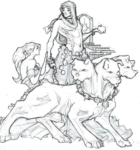 Мифы древней Греции карандашом