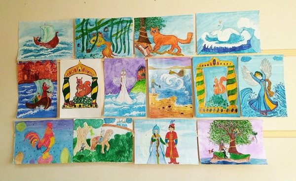 Выставка рисунков Мои любимые сказки