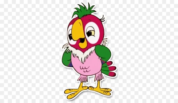 Попугай Кеша без фона