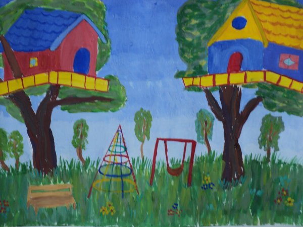 Рисование двора