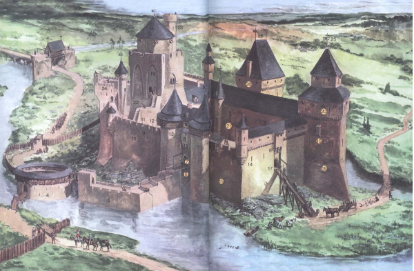 Рыцарский замок 12 века