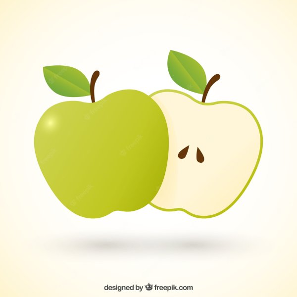 Две половины яблока