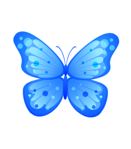 Синяя бабочка для детей