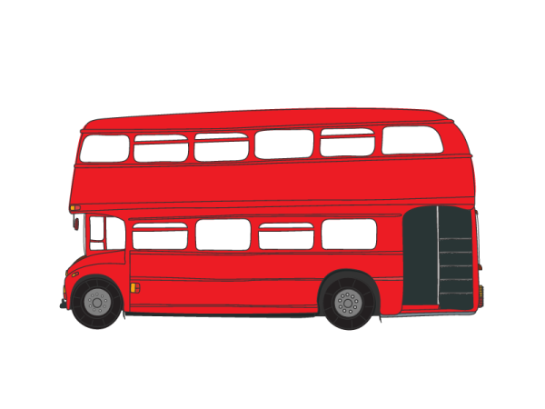 Дабл Деккер автобус рисунок
