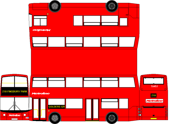 Макет лондонского автобуса