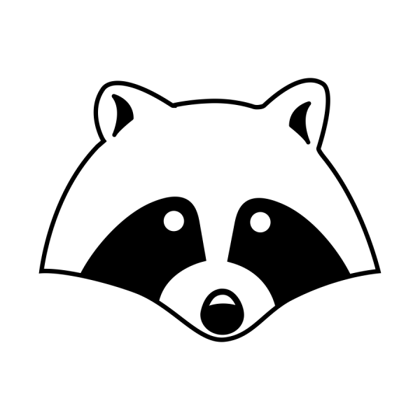 Нарисованная морда енота