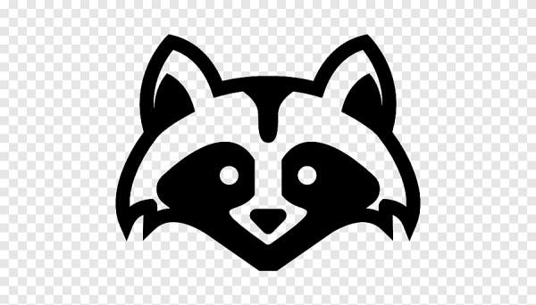 Силуэт енота морда