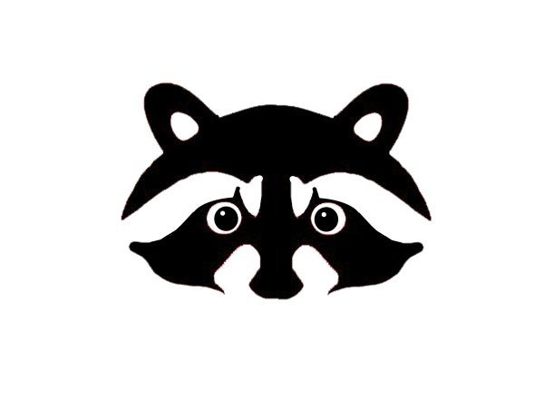 Енот трафарет