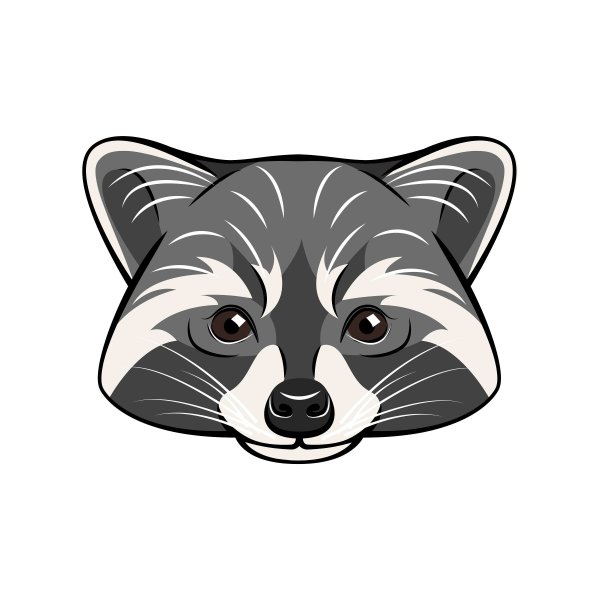 Енот арт мультяшный