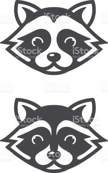 Стилизованная мордочка енота