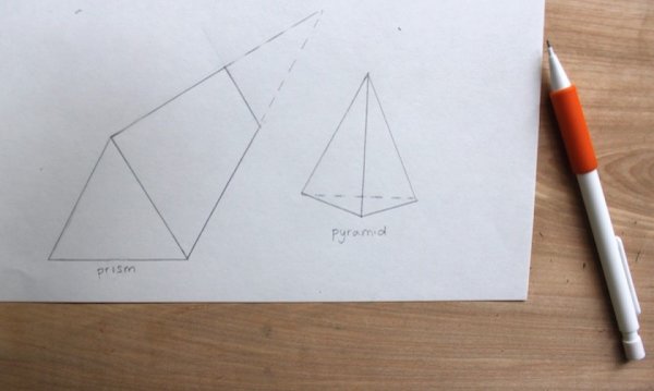 Объемный треугольник рисунок