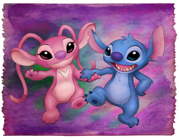 Лило и Стич розовый Стич