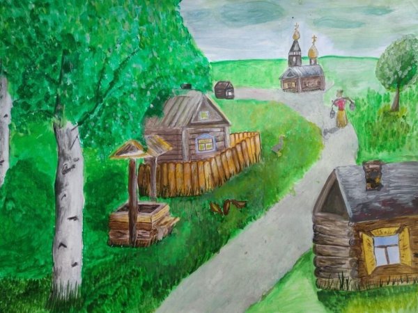 Люблю тебя мой край родной рисунки