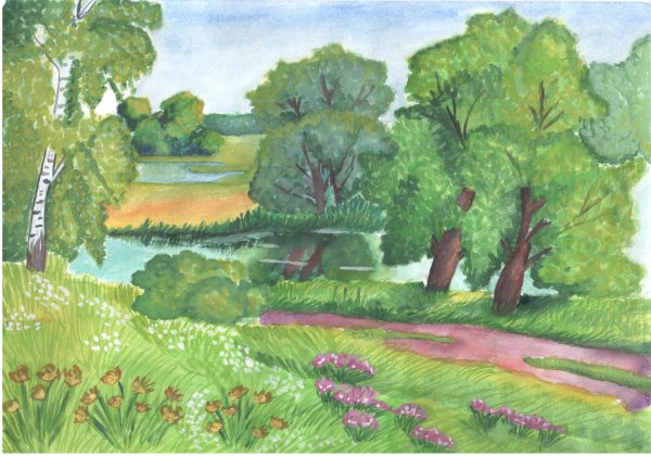 Заповедные уголки родного края рисунок