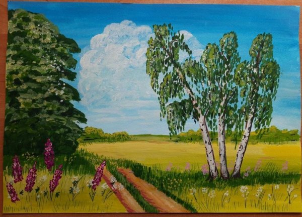 Рисунок на тему любимый уголок природы