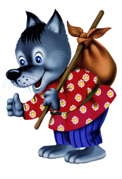 Сказочный волк на прозрачном фоне