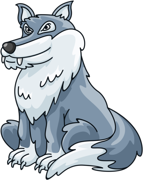 Волк из колобка раскраска