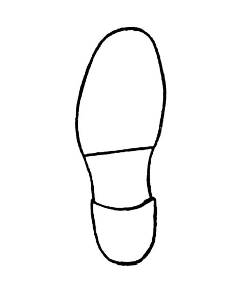 След ботинка трафарет