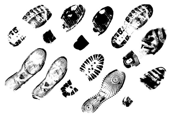 След ботинка