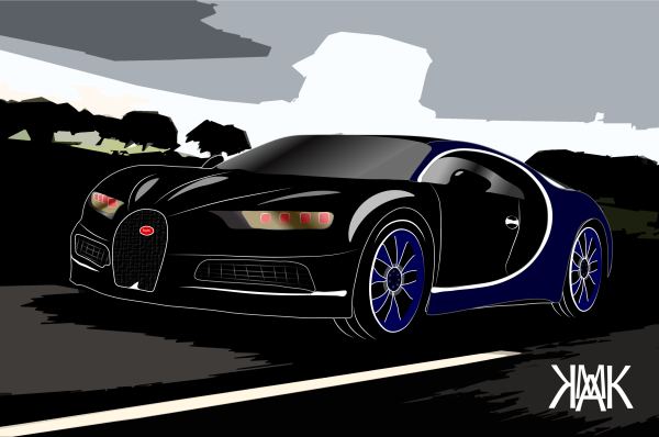 Нарисовать Бугатти ЧИРОН