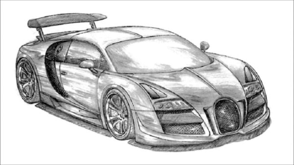 Bugatti Veyron нарисовать