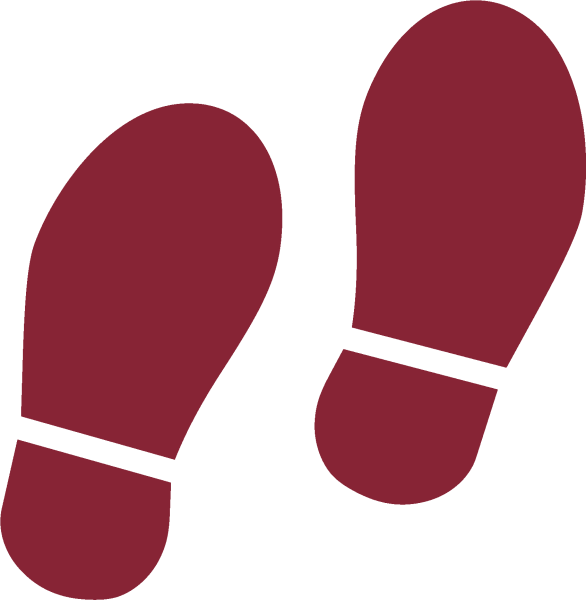 След ботинка трафарет