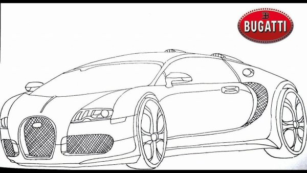 Бугатти Вейрон раскраска