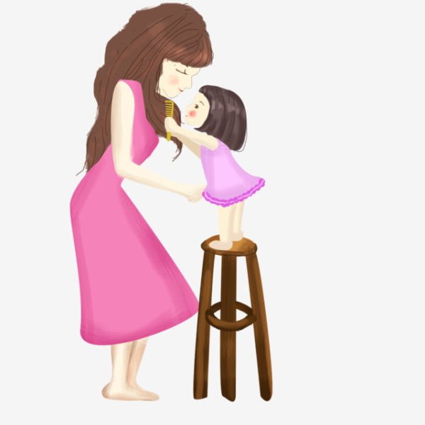 Мама и дочка мультяшный