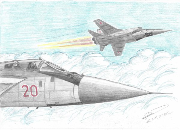 Миг 31 карандашом