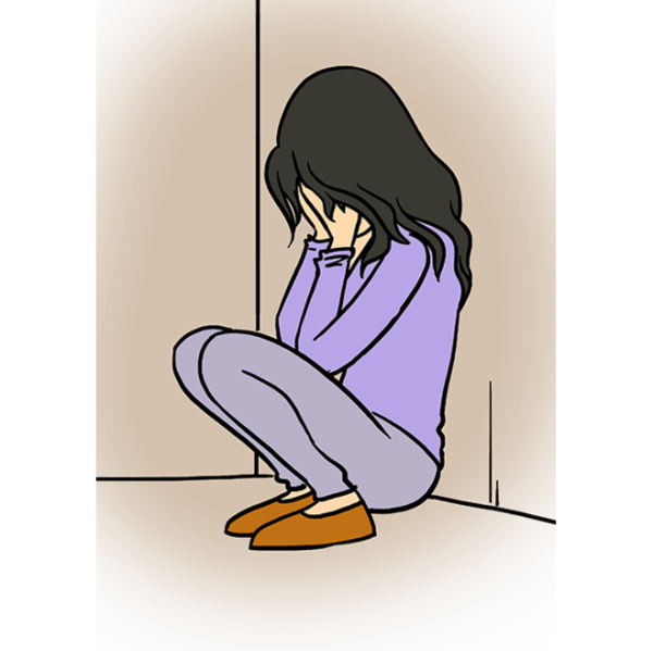 Девушка плачет рисунок карандашом