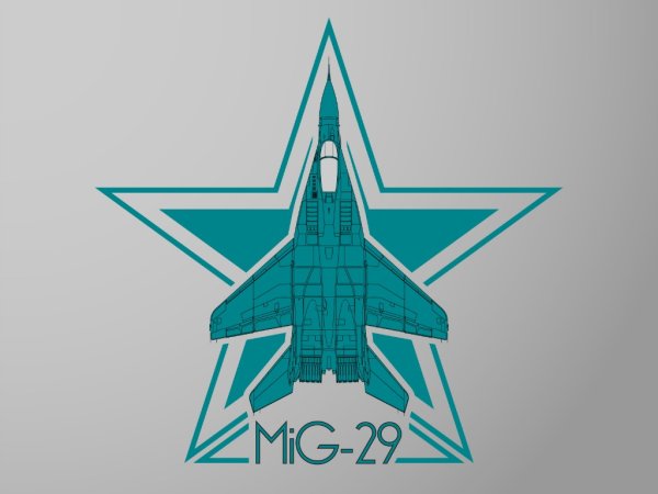 Силуэты самолётов миг-21