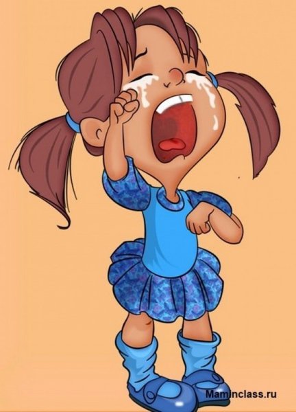 Девочка плачет рисунок
