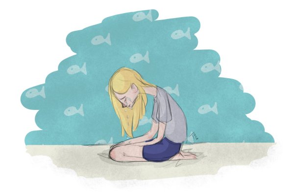 Грустные мультяшные девочки