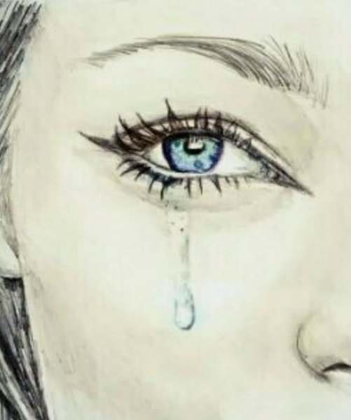 Слезы акварель