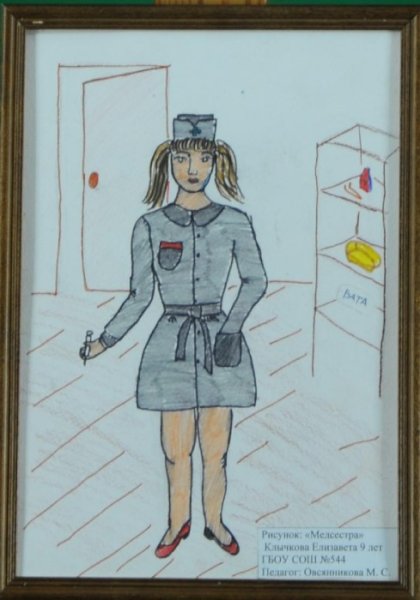 Медсестра детский рисунок