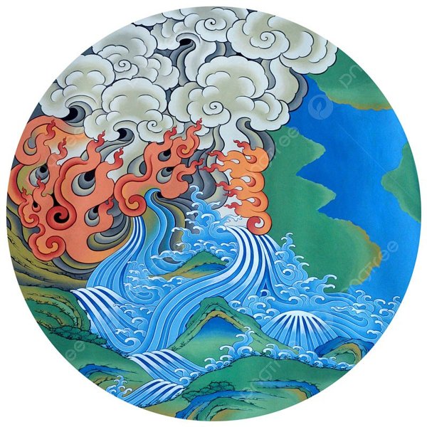 Декоративное изображение воды