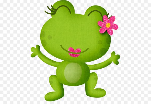 Мультяшные лягушка девочка
