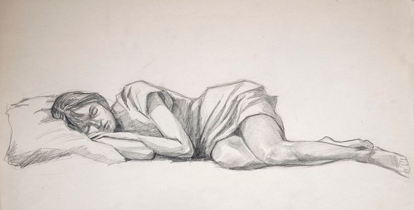 Наброски фигуры карандашом