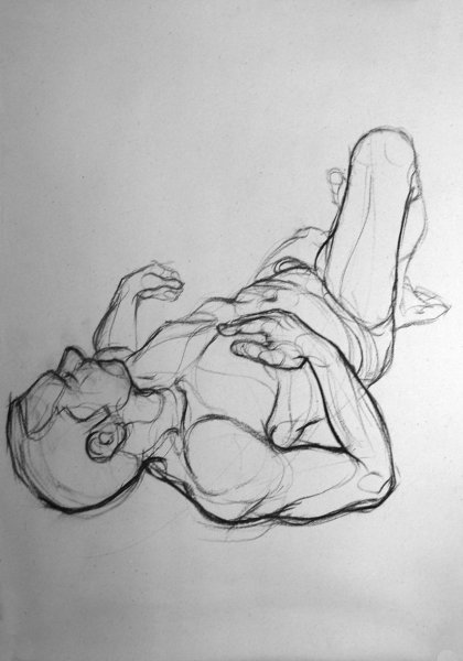 Лежачие позы для рисования