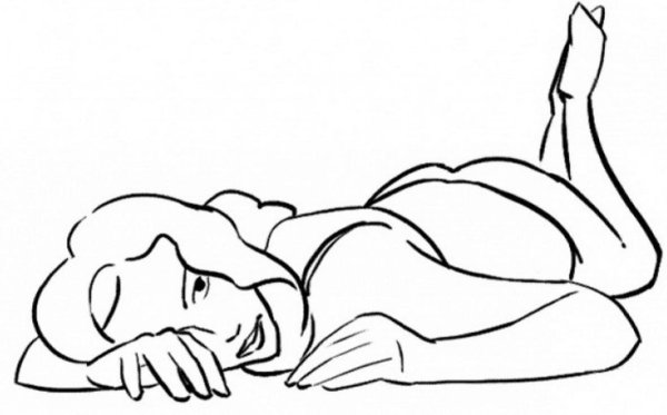Позы для рисования лежа