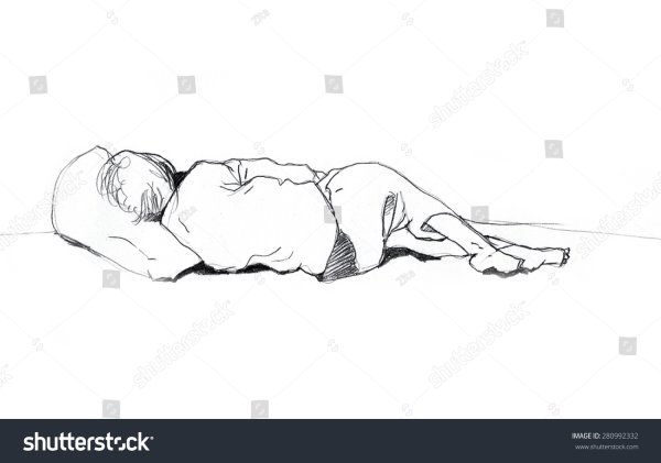 Набросок спящего человека