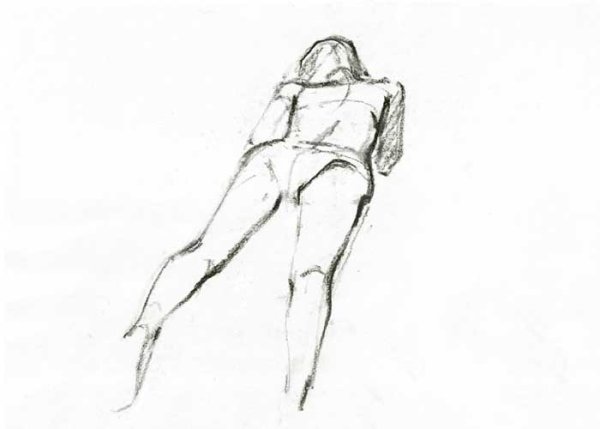 Лежачая фигура человека