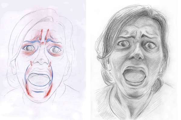 Портреты эмоции людей