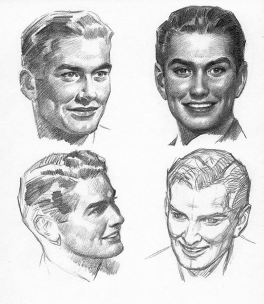 Эндрю Лумис человек набросок лица