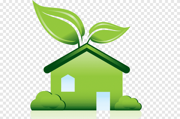 Мультяшный зеленый домик