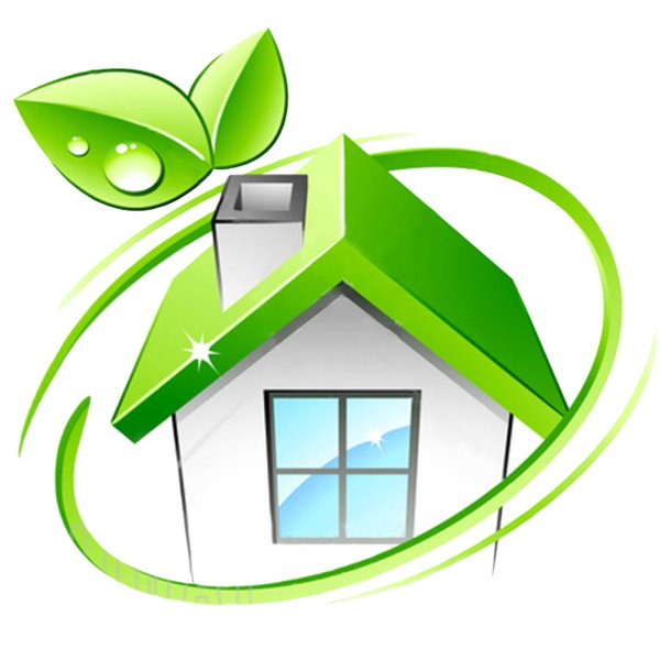 Мультяшный зеленый домик