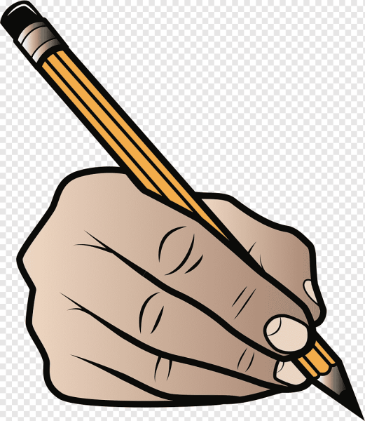 Рука держит карандаш