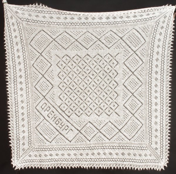 Пуховый платок нарисовать