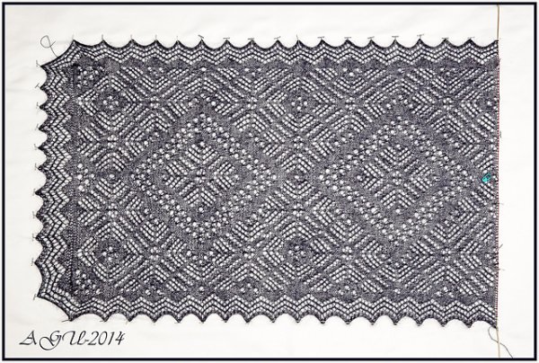 Рисунок Оренбургского пухового платка