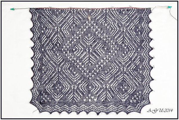 Оренбургский ажурный пуховый платок паутинка схема